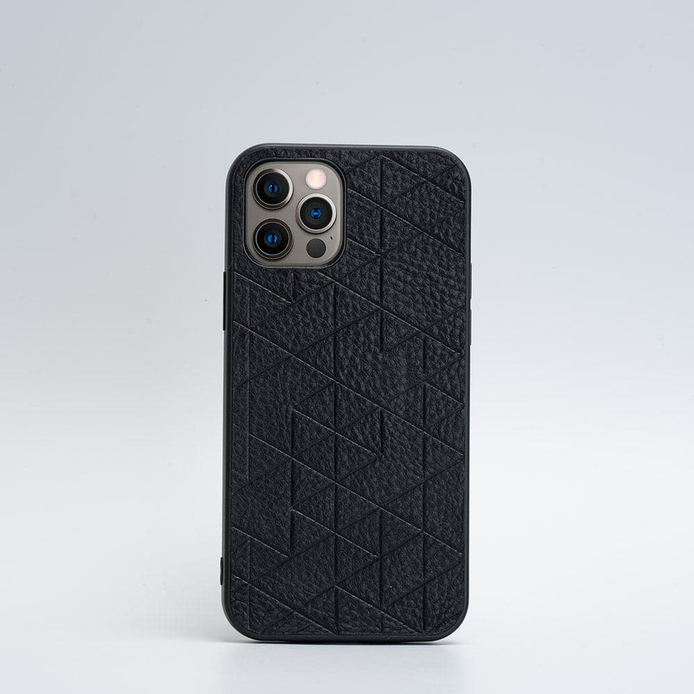 black iphone 12 pro leather case