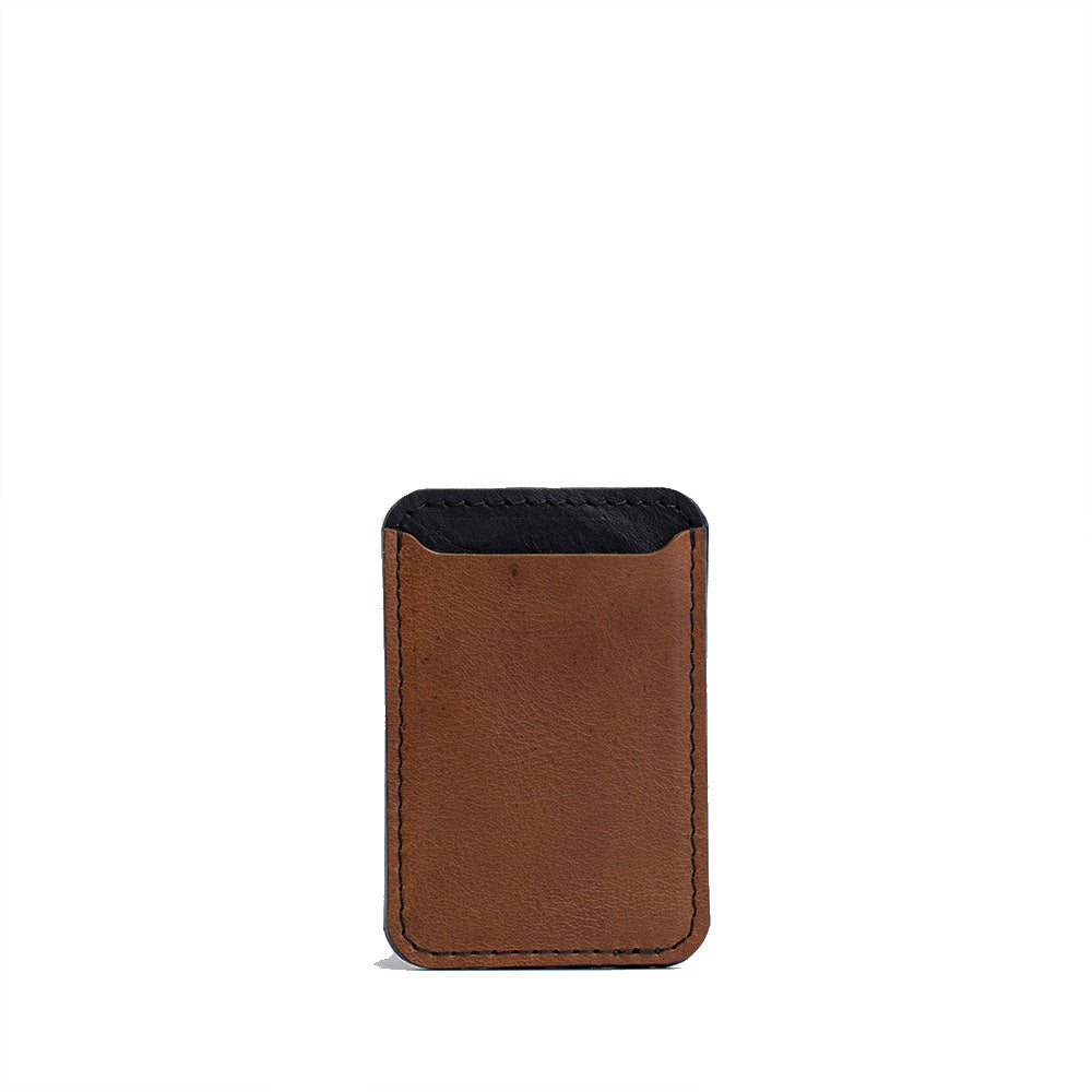 brown leather magsafe wallet