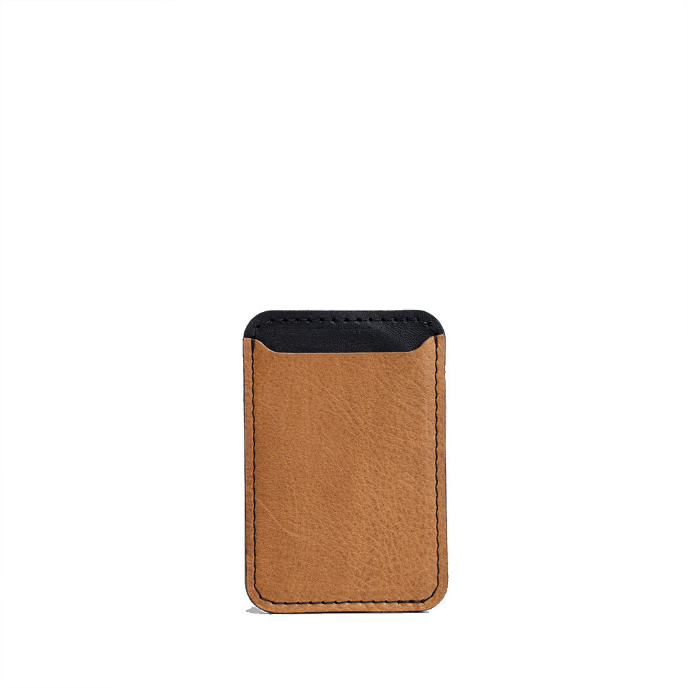 leather camel magsafe wallet