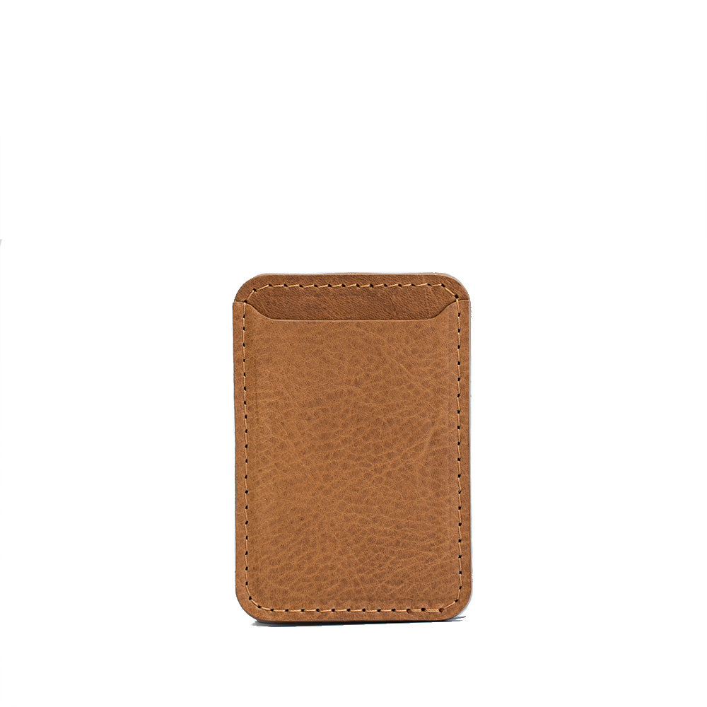 leather camel magsafe wallet