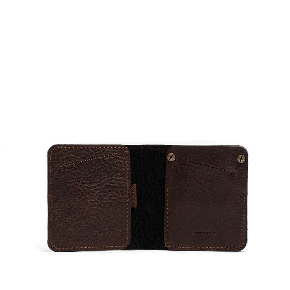 Leather AirTag Billfold Wallet by Geometric Goods Black