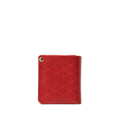 Designer red AirTag wallet for women