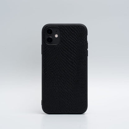 black iphone 11 leather case