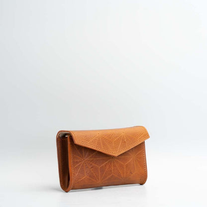 geometric leather fanny pack