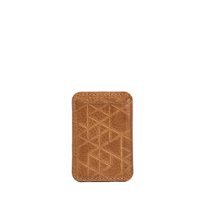 light brown camel mag safe wallet for iPhone 14 pro