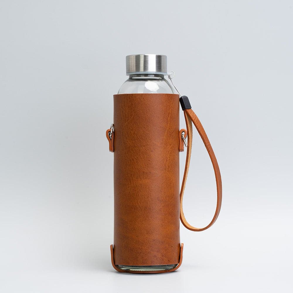 Leather Water Bottle Holster, Water bottle holder