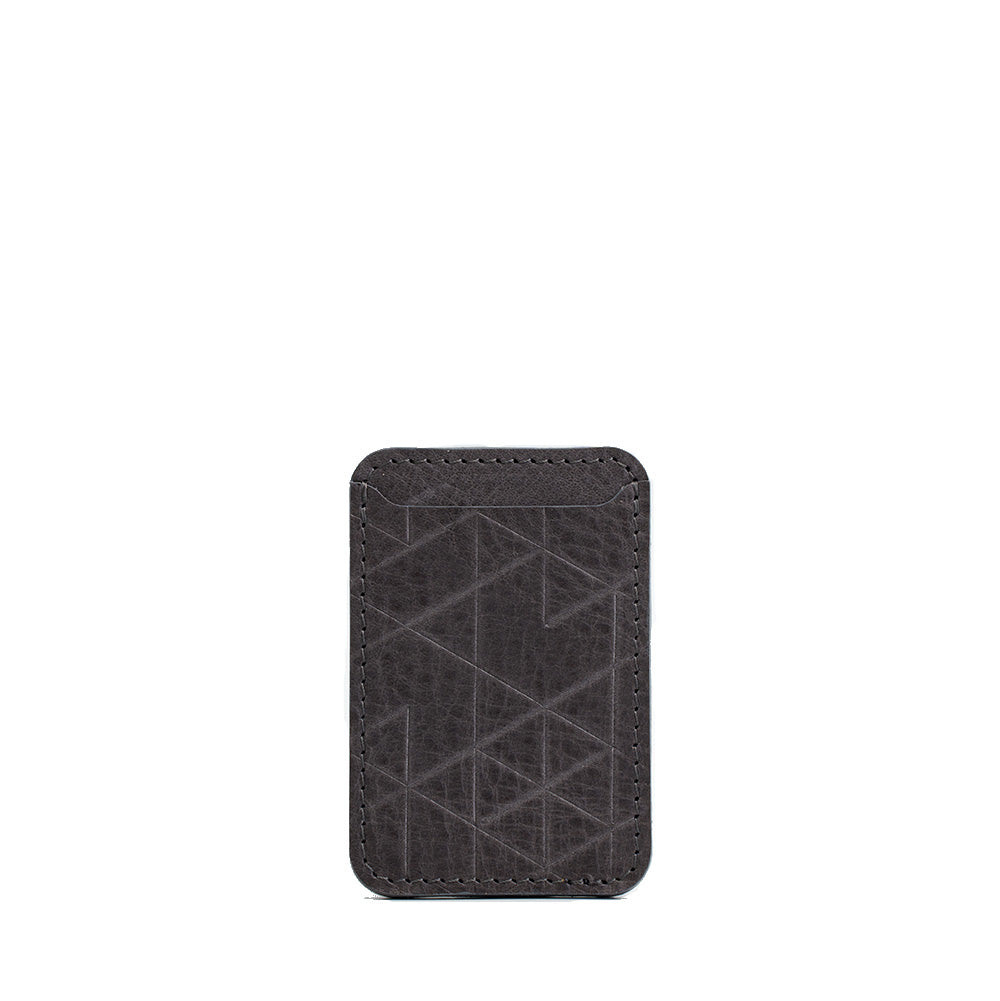 grey color Leather MagSafe wallet - Vectors - Geometric Goods 