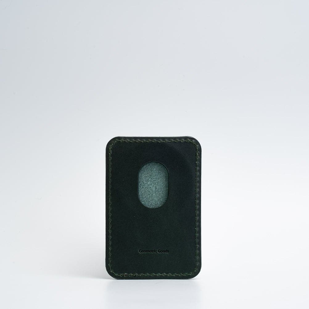 Leather MagSafe Wallet-Dark Green