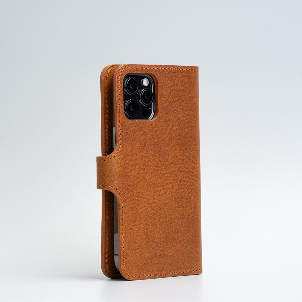 Full-grain Leather Folio Wallet with MagSafe - Spindly - Geometric Goods