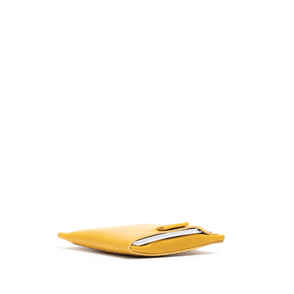 Leather AirTag card holder - Yellow / Limited collection to support Ukraine 