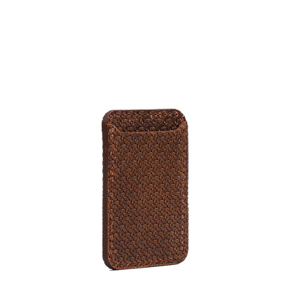 Luxury designer MagSafe leather wallet made from Geometric Net leather by Geometric Goods