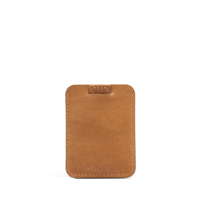 light brown leather magsafe wallet on 6 cards the best alternative and more capacity than official apple's magsafe wallet