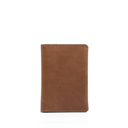 leather passport travel wallet with airtag slot made form soft Italian vegetable-tanned leather by Geometric Goods for US