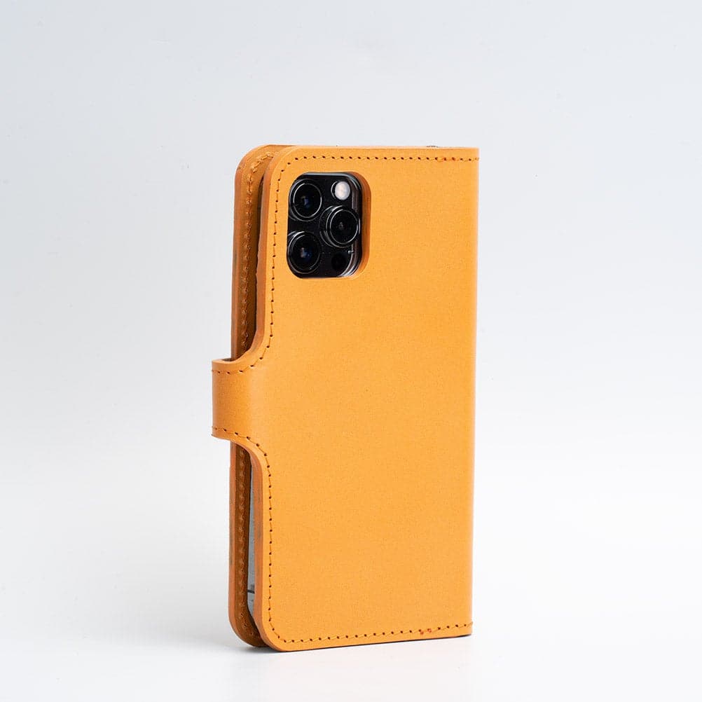 Slim Leather Case for iPhone 13 Pro Max Vintage Folio Side Open