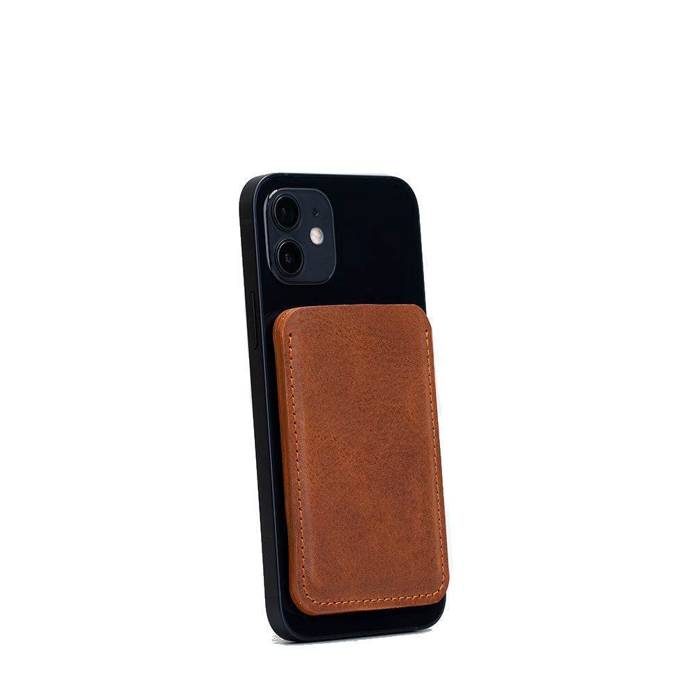 Portefeuille en cuir d'iPhone personnalisé MagSafe – Geometric Goods