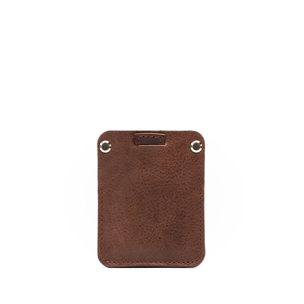 brown Leather AirTag cardholder - The Minimalist - Geometric Goods