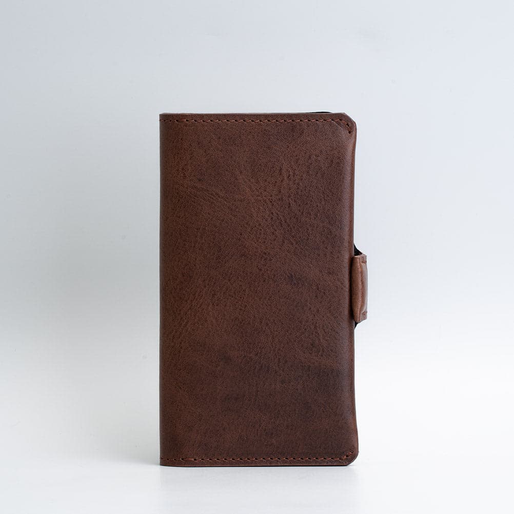 mahogany minimalist iphone 12 pro max folio wallet