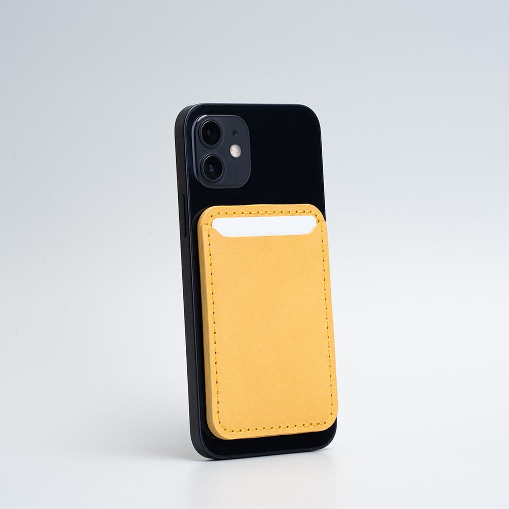 mustard yellow magsafe wallet