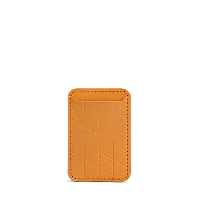 orange magsafe wallet made by geometric goods from premium Italian leather top rated on reddit and amazon
