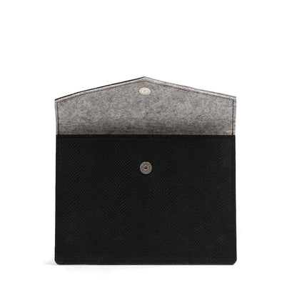 Leather Sleeve for macbook 16 - Snake Print - black color -Geometric Goods