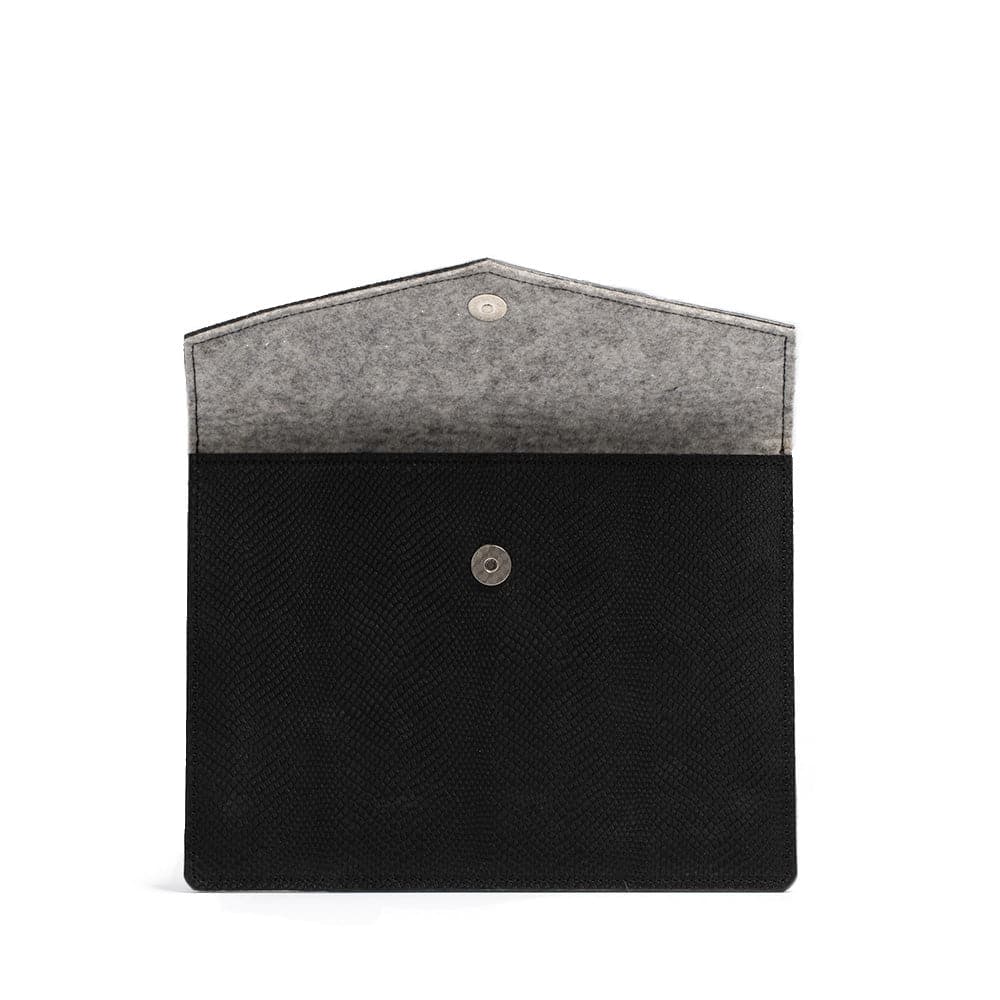 ipad leather sleeve snake print black color