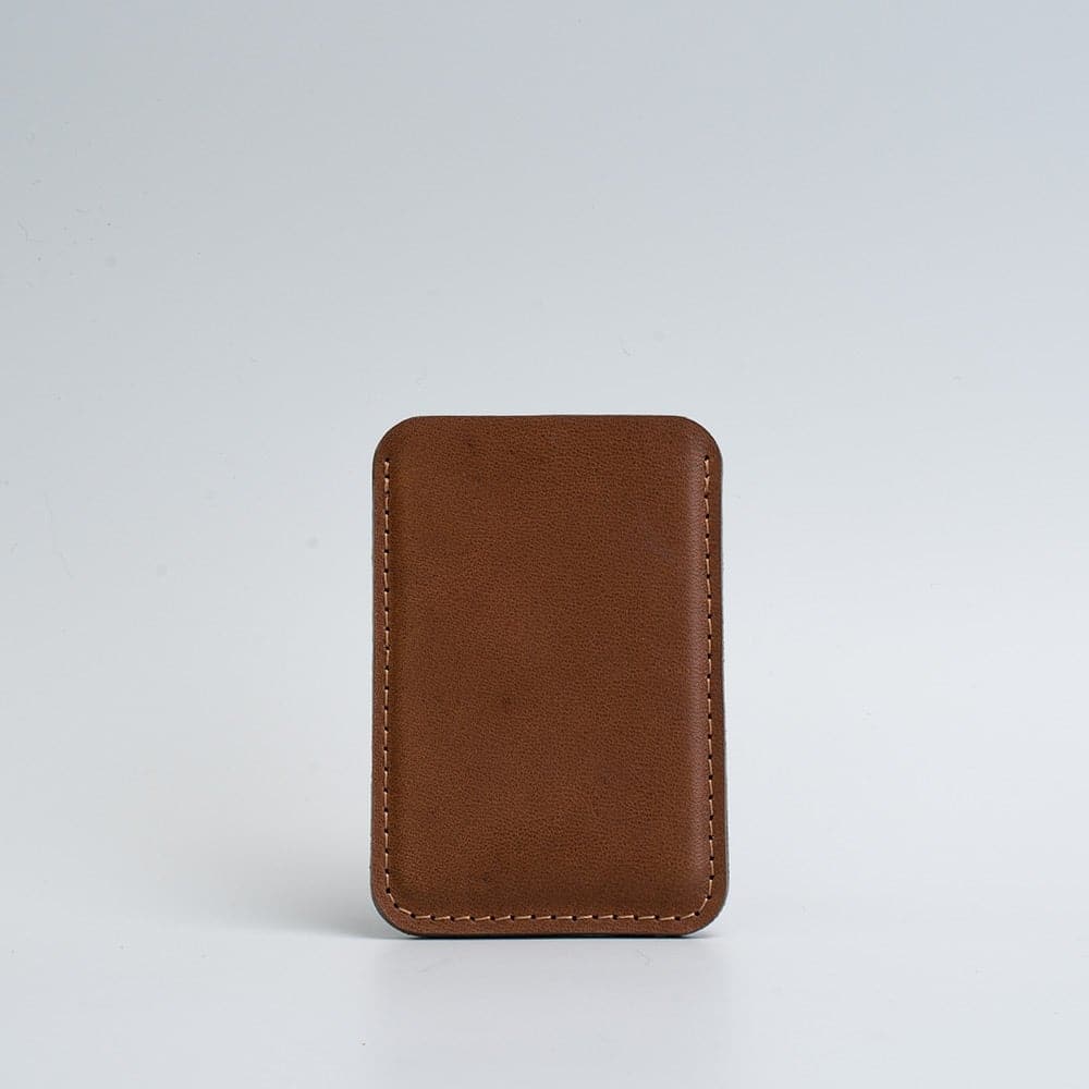 saddle brown magsafe wallet