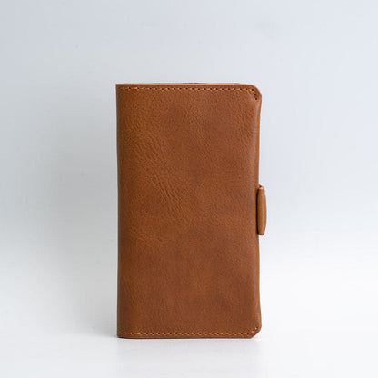 tan minimalist iphone 12 pro max folio wallet
