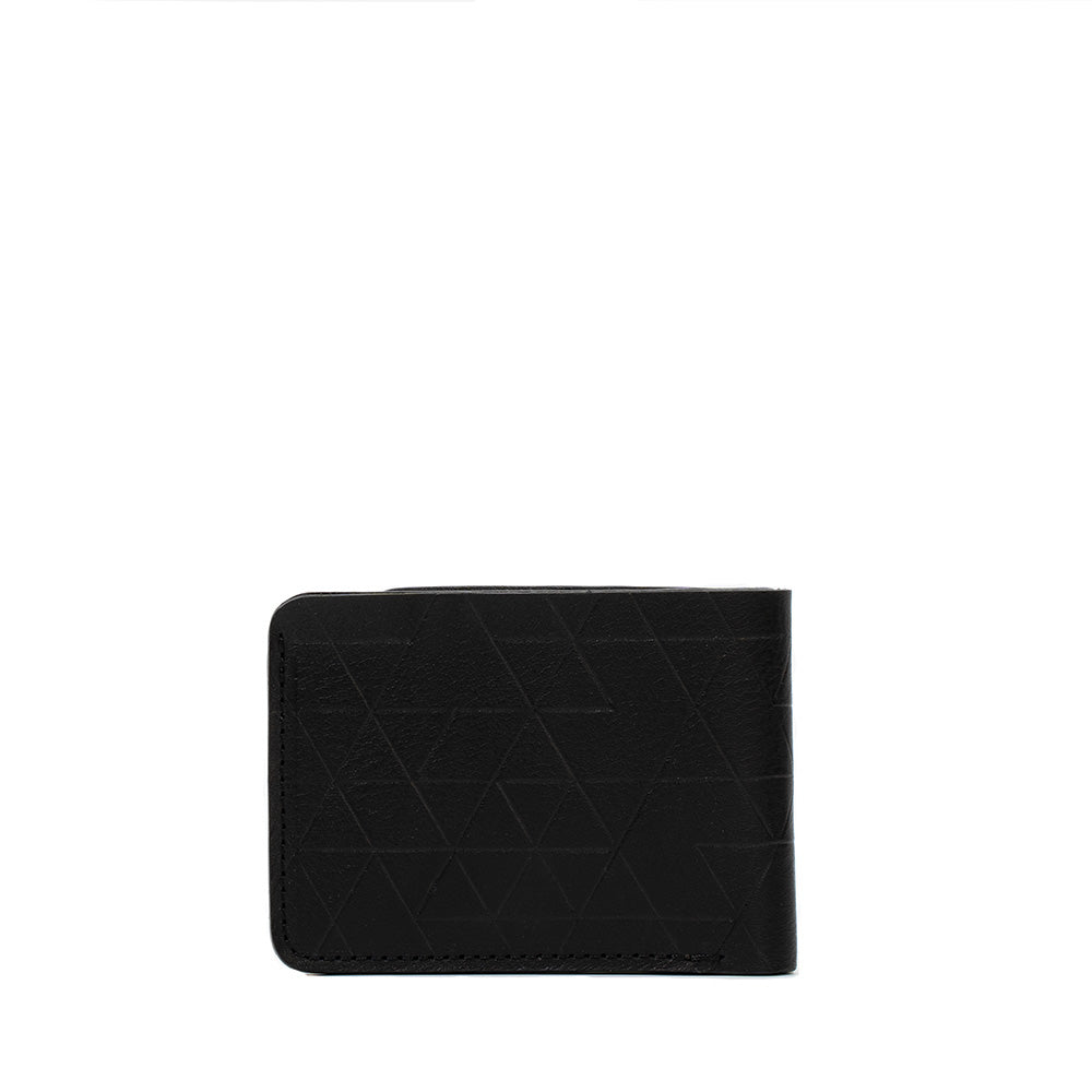 Leather AirTag Billfold Wallet by Geometric Goods Black