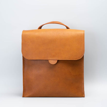 Eco-friendly Italian Leather Backpack in Natural Setting for woman and men