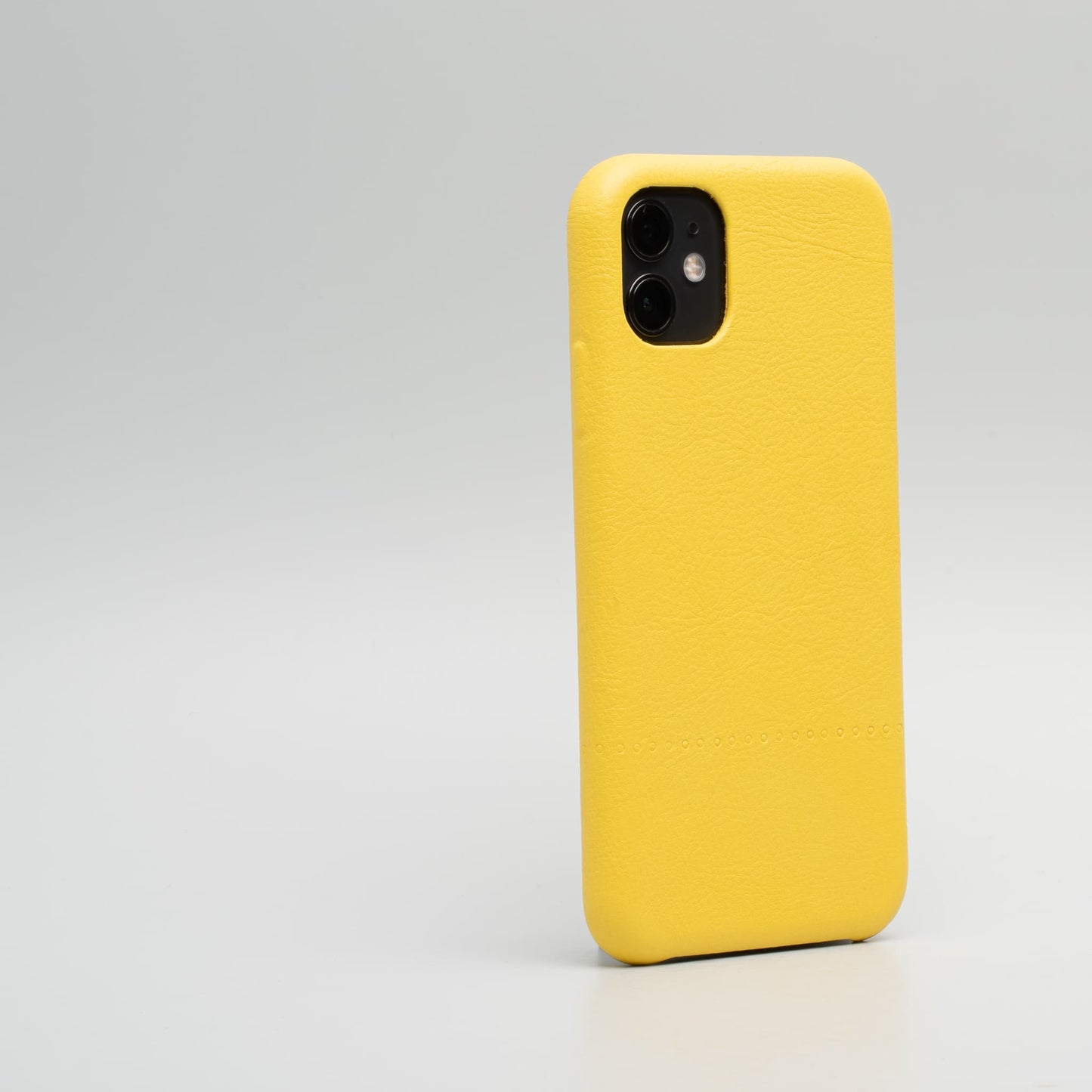 yellow leather iPhone 11 case