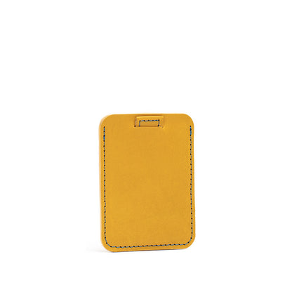 yellow leather magsafe card wallet